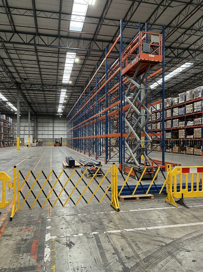 Photo recorded against the work at height hazard: Aisles 12 to 17, beam levels 2 to 5 (2.5 m to 8.0 m)